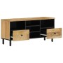 Solid mango wood TV cabinet 100x33x46 cm by , TV Furniture - Ref: Foro24-356909, Price: 128,99 €, Discount: %