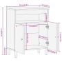 Solid mango wood auxiliary cabinet 60x33x75 cm by , Sideboards - Ref: Foro24-356916, Price: 111,99 €, Discount: %