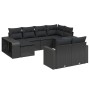 Gartensofa-Set 10-teilig mit schwarzen synthetischen Rattankissen von , Modulare Sofas für den Außenbereich - Ref: Foro24-326...