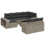 11-teiliges Gartensofa-Set und graue synthetische Rattankissen von , Modulare Sofas für den Außenbereich - Ref: Foro24-326130...