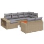 11-teiliges Gartensofa-Set mit beigen synthetischen Rattankissen von , Modulare Sofas für den Außenbereich - Ref: Foro24-3261...