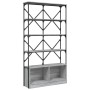 Estantería madera ingeniería y metal gris Sonoma 100x26x180 cm de , Librerías y estanterías - Ref: Foro24-845429, Precio: 114...