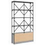 Sonoma engineered wood and gray metal shelving 100x26x180 cm by , Bookcases and shelves - Ref: Foro24-845429, Price: 114,68 €...