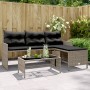 L-shaped garden sofa with table and gray PE rattan cushions by , Outdoor sofas - Ref: Foro24-365574, Price: 255,03 €, Discoun...