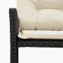 L-shaped garden sofa with black PE rattan table and cushions by , Outdoor sofas - Ref: Foro24-365581, Price: 240,61 €, Discou...