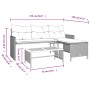 L-förmiges Gartensofa mit schwarzem PE-Rattantisch und Kissen von , Outdoor-Sofas - Ref: Foro24-365581, Preis: 240,61 €, Raba...