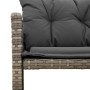 L-shaped garden sofa with table and gray PE rattan cushions by , Outdoor sofas - Ref: Foro24-365574, Price: 254,99 €, Discoun...