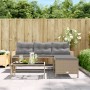 L-förmiges Gartensofa mit beigem PE-Rattantisch und Kissen von , Outdoor-Sofas - Ref: Foro24-365576, Preis: 243,04 €, Rabatt: %