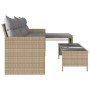 L-shaped garden sofa with beige PE rattan table and cushions by , Outdoor sofas - Ref: Foro24-365576, Price: 243,04 €, Discou...