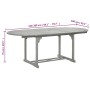 Garden table solid gray acacia wood 200x100x75 cm by vidaXL, Garden tables - Ref: Foro24-47277, Price: 167,99 €, Discount: %