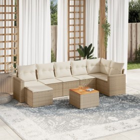 Garden sofa set with beige cushions 8 pcs PE rattan by , Modular outdoor sofas - Ref: Foro24-3224231, Price: 581,93 €, Discou...