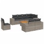 Set de muebles de jardín 9 pzas y cojines ratán sintético gris de , Conjuntos de jardín - Ref: Foro24-3257873, Precio: 662,99...