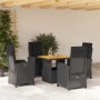 5-piece garden furniture set with black synthetic rattan cushions by , Garden sets - Ref: Foro24-3277328, Price: 651,74 €, Di...