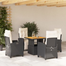 5-teiliges Gartenmöbel-Set mit schwarzen synthetischen Rattankissen von , Gartensets - Ref: Foro24-3277377, Preis: 622,99 €, ...