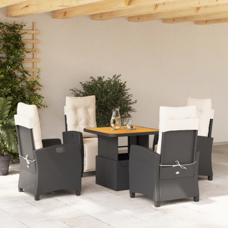 5-teiliges Gartenmöbel-Set mit schwarzen synthetischen Rattankissen von , Gartensets - Ref: Foro24-3277377, Preis: 621,72 €, ...