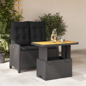 Set comedor de jardín 2 pzas con cojines ratán sintético negro de , Conjuntos de jardín - Ref: Foro24-3277394, Precio: 279,99...