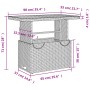 2-teilige Garten-Essgruppe mit schwarzen Kissen aus synthetischem Rattan von , Gartensets - Ref: Foro24-3277394, Preis: 284,9...