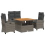 4-piece garden dining set with gray PE rattan cushions by , Garden sets - Ref: Foro24-3277404, Price: 639,86 €, Discount: %