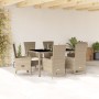 7-piece garden dining set with beige synthetic rattan cushions by , Garden sets - Ref: Foro24-3277574, Price: 670,84 €, Disco...