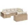 Gartensofa-Set mit beigen Kissen, 10-teilig, synthetisches Rattan von , Gartensets - Ref: Foro24-3228898, Preis: 698,93 €, Ra...