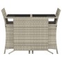 Garden chairs and table 3 pieces synthetic rattan gray cushion by , Garden sets - Ref: Foro24-365122, Price: 181,98 €, Discou...