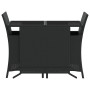 Table and chairs with cushions 3 pieces black synthetic rattan by , Garden sets - Ref: Foro24-365117, Price: 204,13 €, Discou...