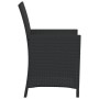 Table and chairs with cushions 3 pieces black synthetic rattan by , Garden sets - Ref: Foro24-365117, Price: 204,13 €, Discou...