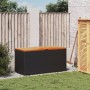 Aufbewahrungsbox für den Garten aus schwarzem Rattan-Akazienholz, 110 x 50 x 54 cm von , Aufbewahrungsboxen für den Außenbere...