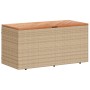 Caja de almacenaje jardín madera acacia ratán beige 110x50x54cm de , Cajas de almacenaje para exteriores - Ref: Foro24-365957...