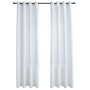 Cortinas opacas anillas de metal 2 pzas blanco crudo 140x245 cm de vidaXL, Cortinas y visillos - Ref: Foro24-134484, Precio: ...