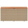 Garten-Aufbewahrungsbox aus Akazienholz, beige, Rattan, 110 x 50 x 54 cm von , Aufbewahrungsboxen für den Außenbereich - Ref:...