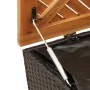 Black rattan acacia wood garden storage box 110x50x54cm by , Outdoor storage boxes - Ref: Foro24-365955, Price: 148,91 €, Dis...