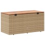 Garten-Aufbewahrungsbox aus Akazienholz, beige, Rattan, 110 x 50 x 54 cm von , Aufbewahrungsboxen für den Außenbereich - Ref:...