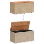 Caja de almacenaje jardín madera acacia ratán beige 110x50x54cm de , Cajas de almacenaje para exteriores - Ref: Foro24-365957...