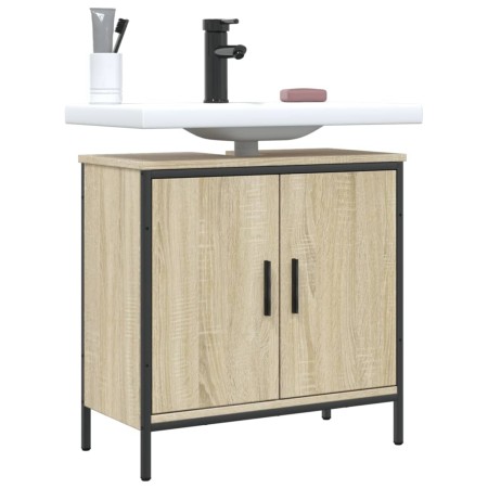 Bathroom sink cabinet engineered wood Sonoma oak 60x30x60 cm by , Dressing tables - Ref: Foro24-842447, Price: 67,83 €, Disco...