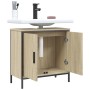 Bathroom sink cabinet engineered wood Sonoma oak 60x30x60 cm by , Dressing tables - Ref: Foro24-842447, Price: 67,83 €, Disco...