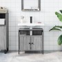 Sonoma gray engineered wood bathroom sink cabinet 60x30x60 cm by , Dressing tables - Ref: Foro24-842439, Price: 59,91 €, Disc...