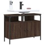 Armario lavabo baño madera ingeniería roble marrón 80x30x60 cm de , Tocadores - Ref: Foro24-842445, Precio: 61,99 €, Descuent...