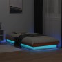 Estructura de cama LED madera maciza pino marrón cera 90x200 cm de , Camas y somieres - Ref: Foro24-844411, Precio: 104,14 €,...