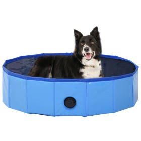 Blue PVC folding dog pool 80x20 cm by vidaXL, Dog products - Ref: Foro24-170825, Price: 24,99 €, Discount: %