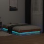 Estructura de cama LED madera maciza pino marrón cera 120x200cm de , Camas y somieres - Ref: Foro24-844413, Precio: 114,18 €,...