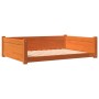 Cama para perros madera de pino marrón cera 105,5x75,5x28 cm de , Camas para perros - Ref: Foro24-844466, Precio: 102,56 €, D...