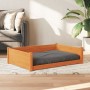 Cama para perros madera de pino marrón cera 105,5x75,5x28 cm de , Camas para perros - Ref: Foro24-844466, Precio: 102,56 €, D...