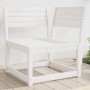 Garten-Ecksofa aus massivem weißem Kiefernholz, 73 x 73 x 78 cm von , Outdoor-Sofas - Ref: Foro24-844665, Preis: 78,71 €, Rab...