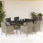 Garten-Essgruppe 7-teilig und hellgraue Kissen aus synthetischem Rattan von , Gartensets - Ref: Foro24-3211995, Preis: 800,86...