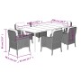 Set comedor jardín 7 pzas y cojines ratán sintético gris claro de , Conjuntos de jardín - Ref: Foro24-3211995, Precio: 800,99...