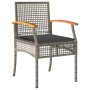 Garden dining set 9 pieces and gray synthetic rattan cushions by , Garden sets - Ref: Foro24-3213623, Price: 681,42 €, Discou...