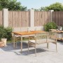 3-teilige Garten-Essgruppe mit beigen Kissen aus synthetischem Rattan von , Gartensets - Ref: Foro24-3213584, Preis: 379,27 €...