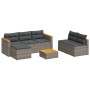 Garden sofa and cushion set 5 pieces gray acacia synthetic rattan by , Garden sets - Ref: Foro24-3213538, Price: 460,02 €, Di...