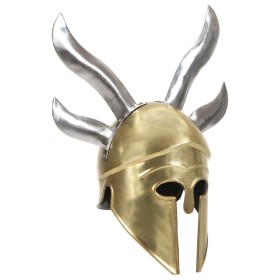 Greek warrior helmet replica live role steel brass by vidaXL, Collectible weapons - Ref: Foro24-286223, Price: 86,06 €, Disco...